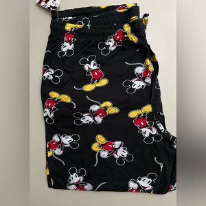 New Disney Mickey Mouse Black Lounge Pants